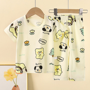 <span class=keywords><strong>Pigiama</strong></span> Estivo in Cotone a Maniche Corte per Bambini e Neonati, Traspirante e Anti-Sudore - Product Image 3