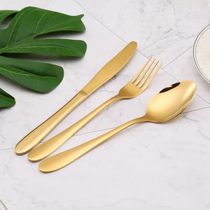 Vendite calde <span class=keywords><strong>In</strong></span> Acciaio Inox Cucchiaio Forchetta Coltello Posate Alla Rinfusa Oro Set di Posate per la Cucina Evento di Nozze - Product Image 5