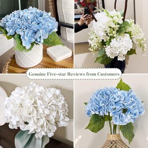 New handmade Hydrangea hoa duyên dáng vừa chi nhánh với keo mềm cho nhà đám cưới tốt nghiệp trang trí nội thất - Product Image 6