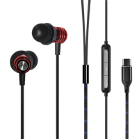 Écouteurs filaires USB-C révolutionnaires Écouteurs intra-auriculaires Son immersif Câble tressé durable Parfait pour les amateurs d'audio