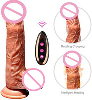 Télécommande gode vibrateur godes réalistes pour femmes énorme pénis ventouse gode vibrateurs jouets sexuels pour adulte jouet %