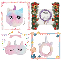 Coffret Cadeau Thème Glacé Premium : Tasse à œufs en laine, Ensemble de brosses à paille, Oreiller étoile, Couverture en peluche, Carnet, Masque pour les yeux