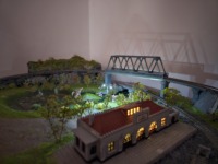 Modèle miniature fait main à l'échelle N, diorama 80*60cm, pont en plastique, gare Qinglongqiao, aménagement de voies ferrées