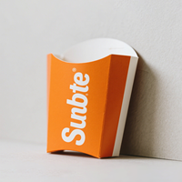 Boîte à frites Boîte d'emballage pour croustilles Fournisseur de papier couché Papier kraft jetable de haute qualité alimentaire