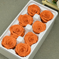 Boîte Cadeau Carrée de Fleurs Éternelles – Têtes de Roses Immortelles Séchées et Préservées pour la Saint-Valentin et les Remises de Diplômes