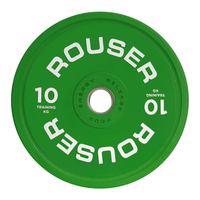 Plaques de poids en caoutchouc écologiques Rouser Fitness, plaques de poids durables pour haltères, pour l'entraînement en force, équipement de salle de sport commerciale