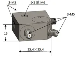 Đầu ra ba chiều cảm biến gia tốc kế ba trục Áp Điện iepe với bộ tiền khuếch đại iepe tích hợp - Product Image 6