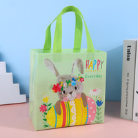Sac fourre-tout réutilisable de haute qualité en non-tissé laminé pour Pâques, idéal pour le shopping et les cadeaux