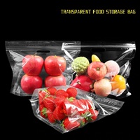 Kantong Plastik Transparan Food Grade Anti-Kabut dengan Ventilasi, Resleting, dan Lubang Udara untuk Kemasan Beku Buah dan Sayuran