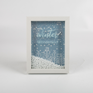 Caja de Sombra 3D de Madera Profunda, Diseño Creativo Más Popular al por Mayor, 4x6 Pulgadas, Invierno Encantado Blanco, para Niños - Product Image 2