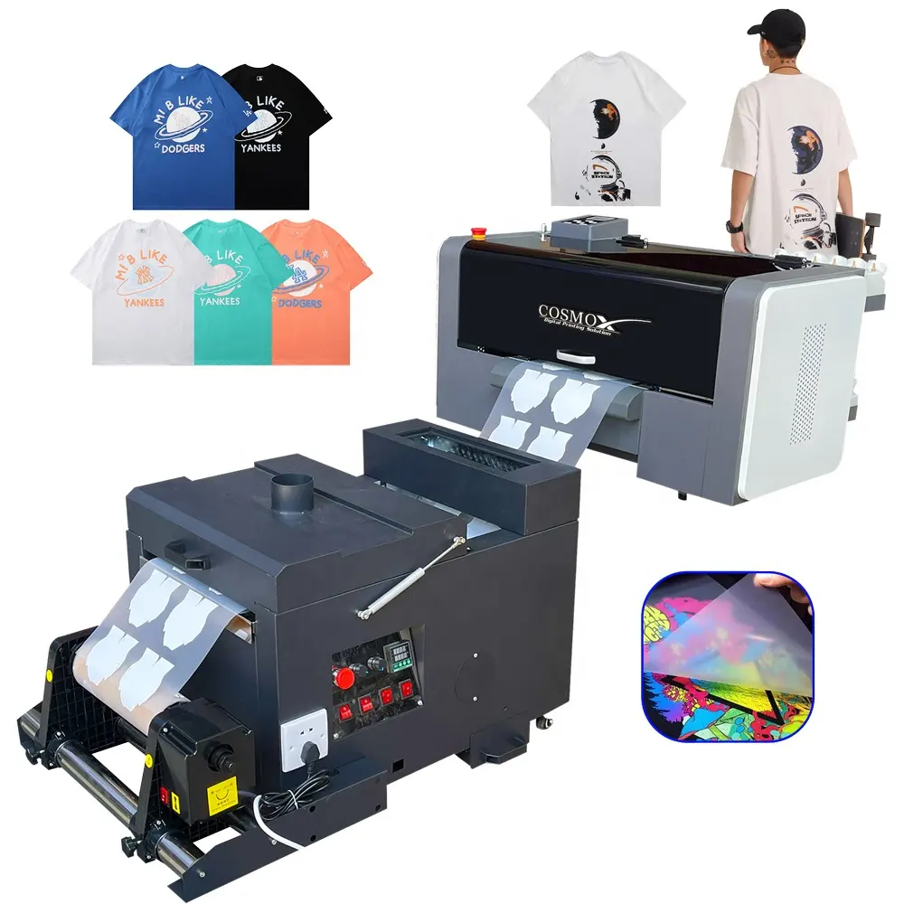 2022 New Dtf Printer Double Xp600 Printhead A3 Direct To 30cm Film T Shirt Printing Machine printer dtf xp600 For All Fabrics