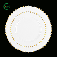 Assiettes jetables en plastique PS de 7 pouces de qualité supérieure avec bord doré, vaisselle élégante pour mariages et banquets – Vente en gros Flash