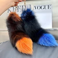 Queue de renard teintée pour femmes, pour chaussures, pendentif de sac en peluche, bottes, décoration de porte-clés personnalisée, argent