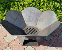 Brasero moderne en métal à monter soi-même pour extérieur, idéal pour la cuisson et le chauffage dans la cour et sur la terrasse