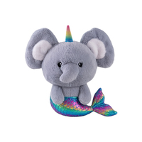Boneka Bayi Lucu Gajah Putri Duyung Hewan Boneka Isi Dakron Plushie Kustom Maskot Kustom Plush OEM ODM Desain Kustom untuk Hadiah Anak