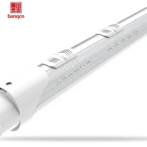 إضاءة داخلية من Banqcn، ذات تصميم أصلي أو تصميم شخصي من الألومنيوم pc t8 قابل للتخصيص 4 أقدام، أنبوب إضاءة مدمج ليد 120 لومن/وات بكفاءة إضاءة عالية
