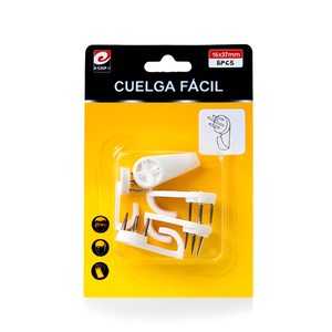 Clous pour cadre photo en plastique Erpsl, 16x37mm, 5 pièces, crochet facile à accrocher pour montage mural - Product Image 2