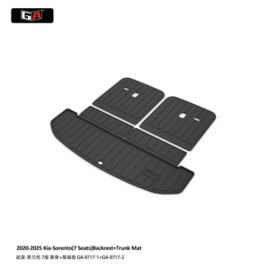 Tappetini per Bagagliaio in TPE Impermeabile di Alta Qualità per <span class=keywords><strong>KIA</strong></span> <span class=keywords><strong>Sorento</strong></span> 2020-2025, Copertura per Schienale Sedili, Accessori Auto Neri - Product Image 2