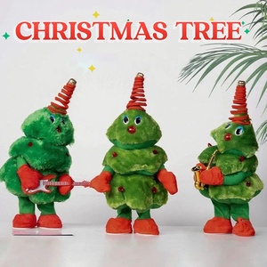 NOUVEAU STYLE Jouet en peluche électrique de Noël chantant et dansant Arbre de Noël en peluche - Product Image 1