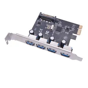 15 Pin Sata Powered PCI-E USB3.0 External 4 Port Desktop Expansion Card