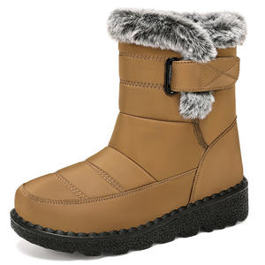 Botas de invierno de algodón para mujer, talla grande, botines con forro polar, suela gruesa, botas de nieve cómodas para parejas - Product Image 6
