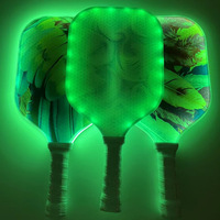 Raquette de pickleball LED personnalisée OEM, rechargeable, avec éclairage RGB, pour les jeux nocturnes, les divertissements en plein air, vente en gros