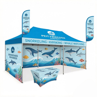 Tenda Gazebo Kanopi Awning JOFO Berkualitas Tinggi 10x20ft 3x6m dengan Merek Kustom untuk Acara Pemasaran Luar Ruangan Perusahaan