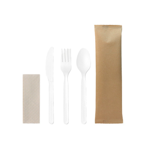 مجموعة أدوات مائدة قابلة للتحلل بنسبة 100٪ مصنوعة من نشا الذرة للاستخدام في المطاعم والحفلات - Product Image 3