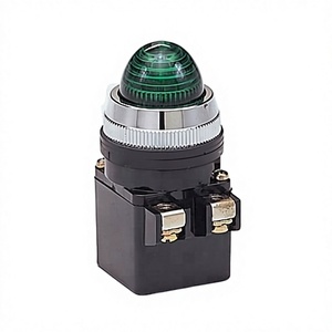 AP Lampe pilote à tête de type transformateur 30mm, compatibilité 110V/220VAC 12V/24VDC, source lumineuse LED/Filament/Néon, options multicolores - Product Image 1