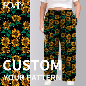 POVTY Custom Women's Plus Size <strong>Black</strong> Half-Zip Long Sleeve <strong>Crop</strong> Top Flare Leg Yoga <strong>Leggings</strong> 2-Piece Set Quick Dry Breathable - Product Image 5