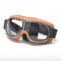 Lunettes de moto rétro vintage Lunettes de sport pour demi-casque de motocross extérieur Protection des yeux