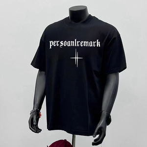 เสื้อยืดผ้าฝ้าย100% สำหรับผู้ชายเสื้อยืดโอเวอร์ไซส์พิมพ์ลายดาวเฮฟวี่เวท - Product Image 3