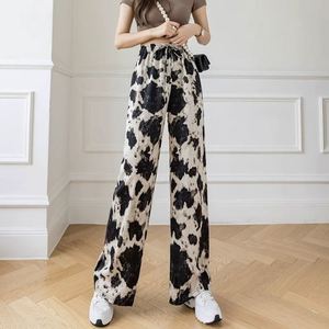 <span class=keywords><strong>Pantalon</strong></span> décontracté pour <span class=keywords><strong>femme</strong></span> du Sud-Est asiatique, coupe droite, <span class=keywords><strong>taille</strong></span> <span class=keywords><strong>haute</strong></span>, imprimé, ample, à jambes larges, toutes saisons - Product Image 5
