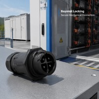 Connecteur industriel IP67 M40 4 broches 120A 600V, connecteur d'alimentation circulaire à verrouillage à baïonnette pour les nouvelles énergies, UL CE