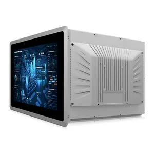 Industrial touch pc 10 12 15 17 19 21.5 inch panel with capacitive LCD monitor HMI Full aluminum industrial panel pc suppliers