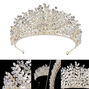 Corona de Cristal con Circonitas para Mujer, Accesorios para Vestido de Novia, Estilo Europeo y Americano, para Actuaciones en Escenario y Desfiles de Novias - Product Image 5