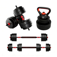 Ensemble d'haltères multifonctionnel réglable pour la gym et le fitness, avec kettlebell et barre d'haltères – Meilleures ventes