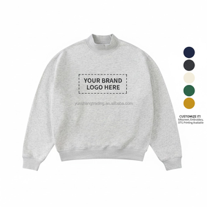 Sudadera Unisex con Cuello Redondo, Estilo Hip Hop Urbano, Hombros Caídos, Color Liso, Talla Grande, con Impresión de Logotipo Personalizado - Product Image 2