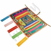 Drapeau tibétain de cheval de vent en satin bouddhisme tibétain drapeaux de prière de bouddha