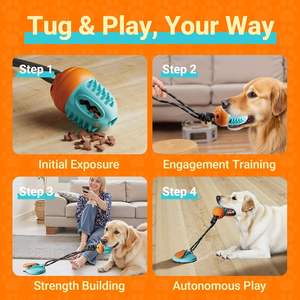 Juguete Masticable Resistente para Perros con Mordida Agresiva, Pelota Dispensadora de Comida, Juguete de Dentición para Cachorros - Product Image 4