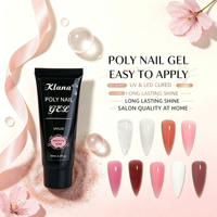 Kit de gel poly pour ongles Klana, 9 couleurs en stock, gel d'extension rapide pour ongles, gel professionnel pour la pose d'ongles, vente en gros pour salons de manucure