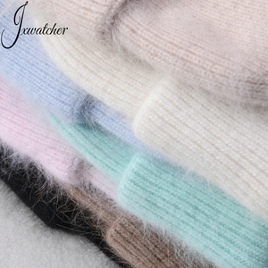 Jxwatcher <strong>Women</strong> Cuffed Soft Winter Warm Cozy Fuzzy Knitted Hat Double Layer Thick Custom Fluffy <strong>Cashmere</strong> Skullcap <strong>Beanie</strong> Blank - Product Image 2