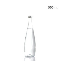 Bouteille de boisson portable EVERSUN en verre transparent 330 ml pour thé froid, jus, eau minérale style Evian, avec couvercle hermétique pour soda