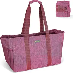 无纺布可重复使用折叠购物袋/大型实用手提袋/可折叠可重复使用储物袋