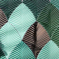 Carreaux de porcelaine de style marocain, bleu vert moderne fait à la main, personnalisé, villa, salle de bains, décor mural, arrière-plan, carreaux émaillés