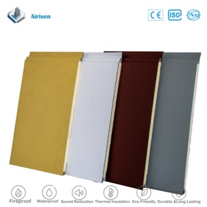 Paneles de Pared Airisen, Panel Sándwich Aislado, Revestimiento Metálico Exterior de Espuma de <span class=keywords><strong>Poliuretano</strong></span>, Revestimiento Metálico Personalizado de 16 mm - Product Image 2