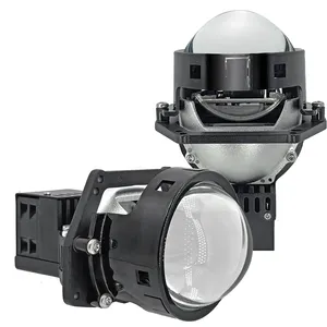 Yüksek kaliteli otomatik lamba Mini Lens Led H4 9003 Hib2 ampuller araba farı motosiklet çift projektör Len Led otomotiv Moto 12v 24v