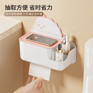 Cartoon Dinosaur Tissue Box Wall Mounted Plastic Toilet Paper Holder For Bathroom And Living Room - Product Image 4