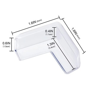 طاولة من مادة BPA آمنة على شكل حرف L لسلامة الطفل من المصنع ، طاولة آمنة لحماية الطفل - Product Image 3