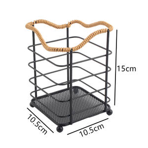 Porta Cubiertos de Ratán y Metal - Cuadrado - Product Image 6